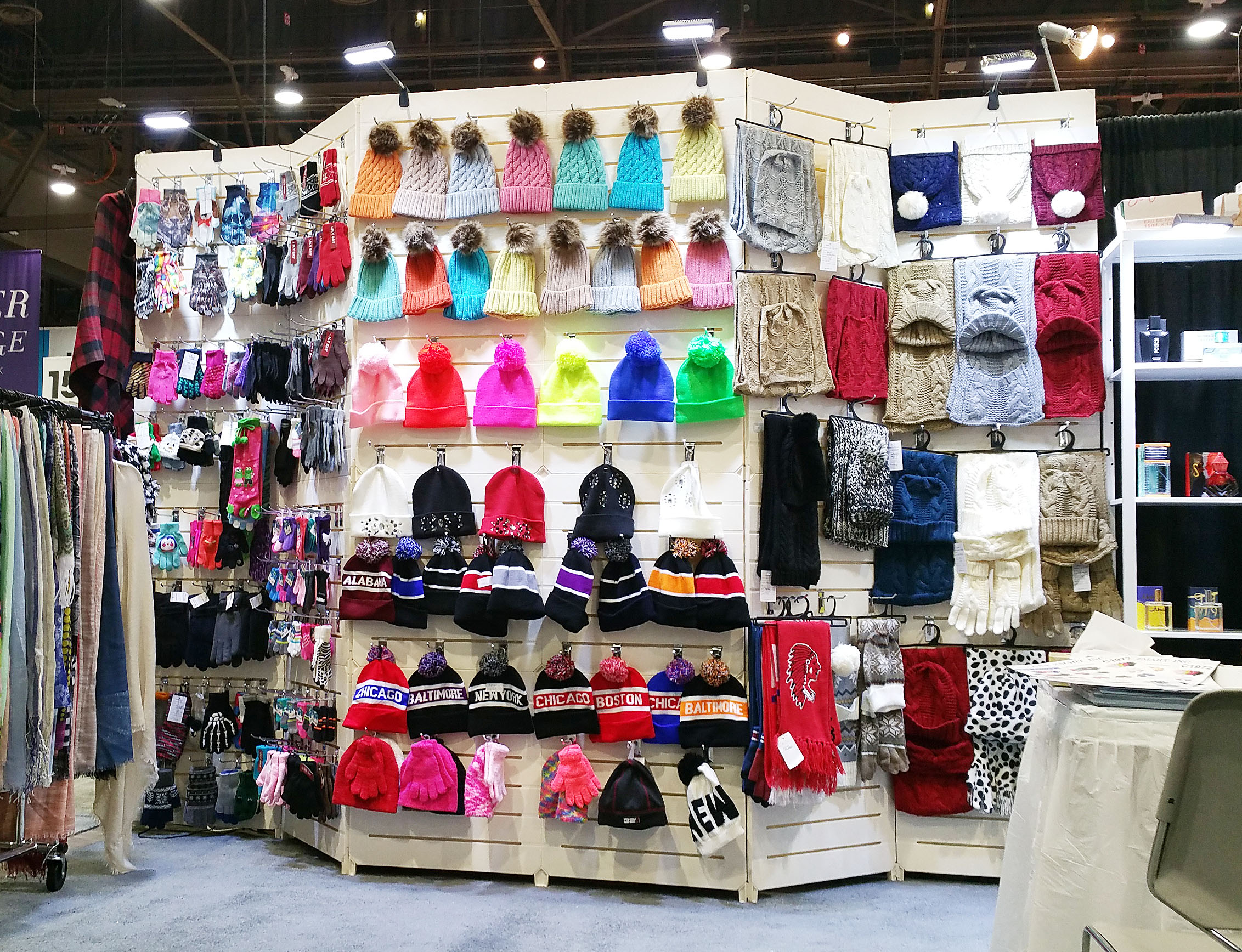 GOGO Panels - Hat and Scarf Retail Display Wall