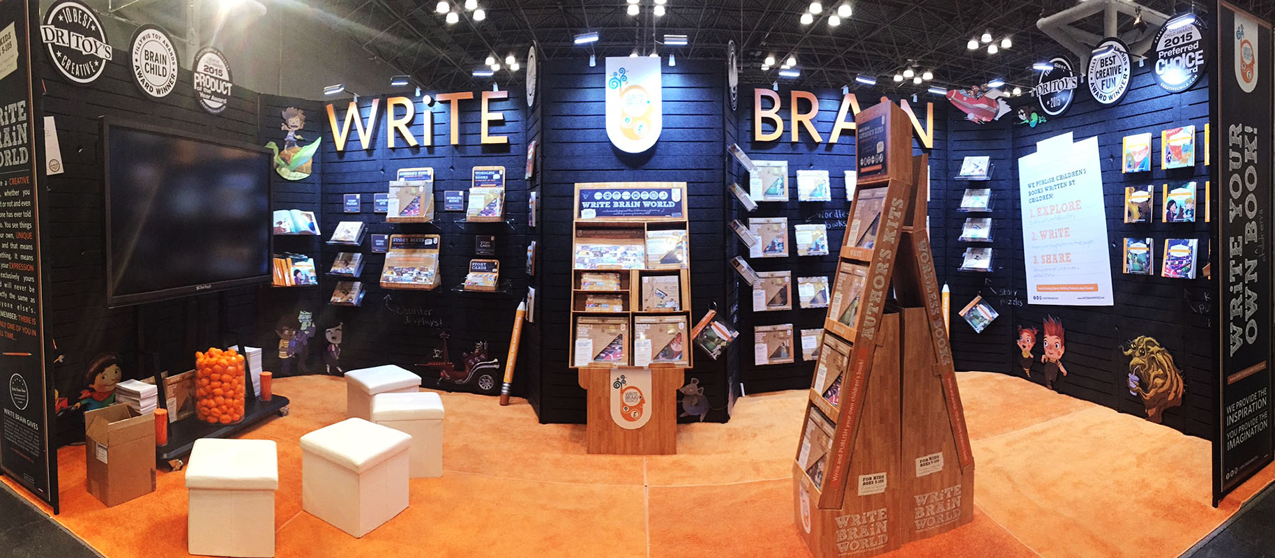 Write Brain Books Trade Show Display